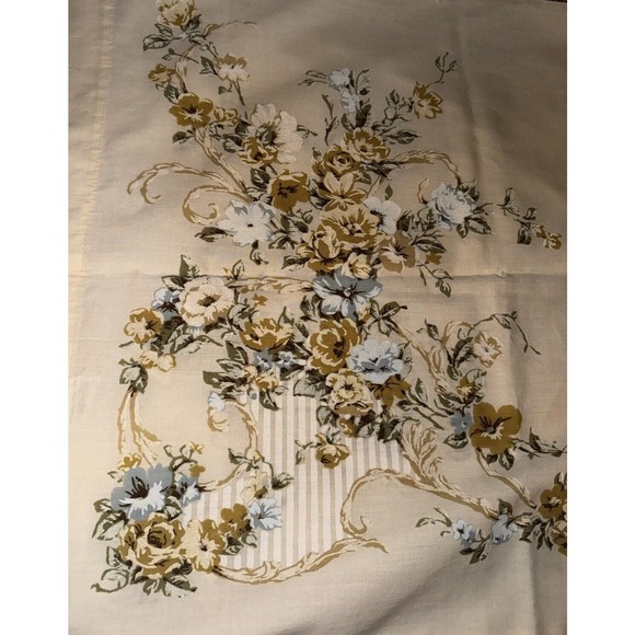 Vintage JP Stevens UTICA Yellow Rose 100% Cotton Pillow Case Victorian Style - Picture 6 of 10